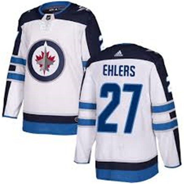 Men's Winnipeg Jets #27 Nikolaj Ehlers adidas White Away Stitched NHL Jersey Men's Winnipeg Jets #27 Nikolaj Ehlers adidas White Away Stitched NHL Jersey
